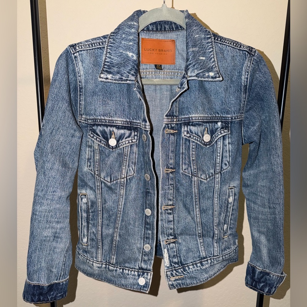 Lucky Brand Light Blue Washed Denim Jacket